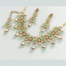 Rajwadi Collection Gold Plated Crystal Stone And Beads Necklace Set