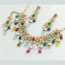 Rajwadi Collection Gold Plated Crystal Stone And Beads Necklace Set