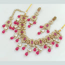 Rajwadi Collection Gold Plated Crystal Stone And Beads Necklace Set