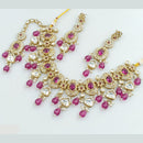 Rajwadi Collection Gold Plated Crystal Stone And Beads Necklace Set