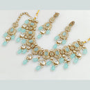Rajwadi Collection Gold Plated Crystal Stone And Beads Necklace Set