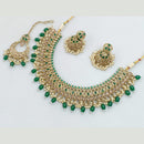 Rajwadi Collection Gold Plated Crystal Stone And Pearls Necklace Set