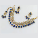 Rajwadi Collection Gold Plated Crystal Stone And Pearls Necklace Set