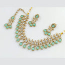 Rajwadi Collection Gold Plated Crystal Stone And Pearls Necklace Set