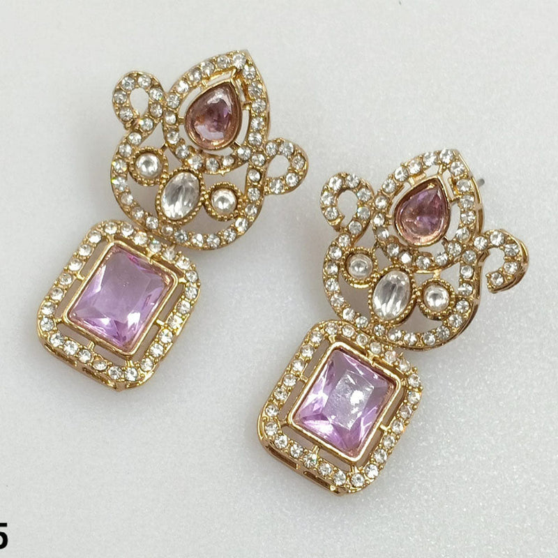 Rajwadi Collection Gold Plated Austrian Stone Dangler Earrings