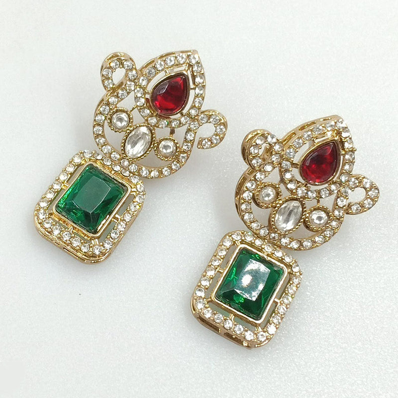 Rajwadi Collection Gold Plated Austrian Stone Dangler Earrings