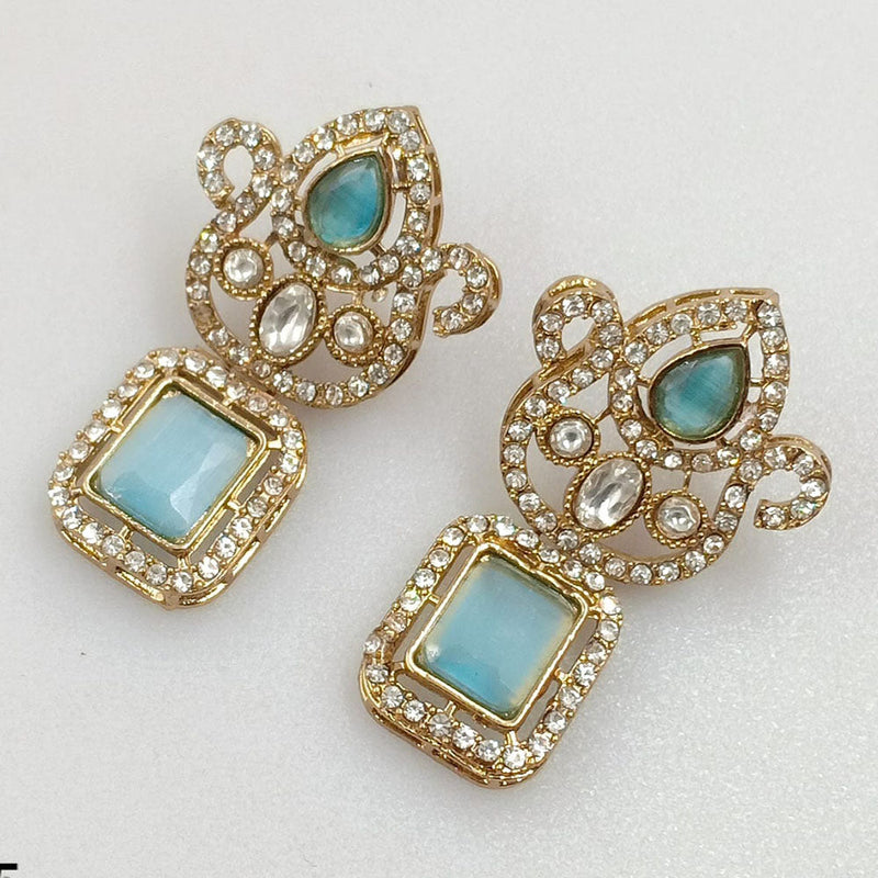 Rajwadi Collection Gold Plated Austrian Stone Dangler Earrings