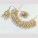 Rajwadi Collection Gold Plated Crystal Stone And Pearls Necklace Set