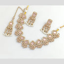 Rajwadi Collection Gold Plated Crystal Stone And Beads Necklace Set