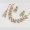 Rajwadi Collection Gold Plated Crystal Stone And Beads Necklace Set
