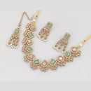 Rajwadi Collection Gold Plated Crystal Stone And Beads Necklace Set