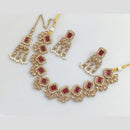Rajwadi Collection Gold Plated Crystal Stone And Beads Necklace Set