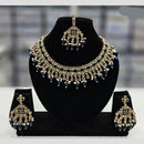 Rajwadi Collection Gold Plated Crystal Stone And Pearl Necklace Set