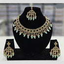 Rajwadi Collection Gold Plated Crystal Stone And Pearl Necklace Set