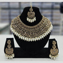 Rajwadi Collection Gold Plated Crystal Stone And Beads Necklace Set