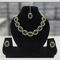Rajwadi Collection Gold Plated Crystal Stone Necklace Set