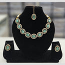 Rajwadi Collection Gold Plated Crystal Stone Necklace Set