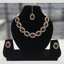 Rajwadi Collection Gold Plated Crystal Stone Necklace Set