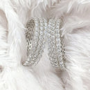 Rajwadi Collection Silver Plated Crystal Stone Bangles Set