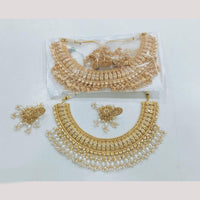 Rajwadi Collection Gold Plated Beads Necklace Set