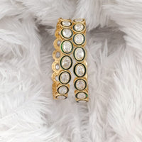Rajwadi Collection Gold Plated Crystal Stone Bangles Set