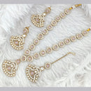 Rajwadi Collection Gold Plated Pota Stone Necklace Set