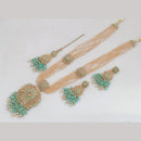 Rajwadi Collection Gold Plated Crystal Stone And Beads Long Necklace Set