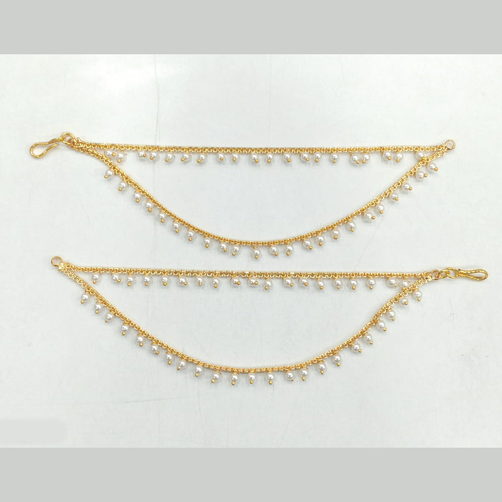 Rajwadi Collection Gold Plated Bridal & Festive Wear Pearl Kanchain
