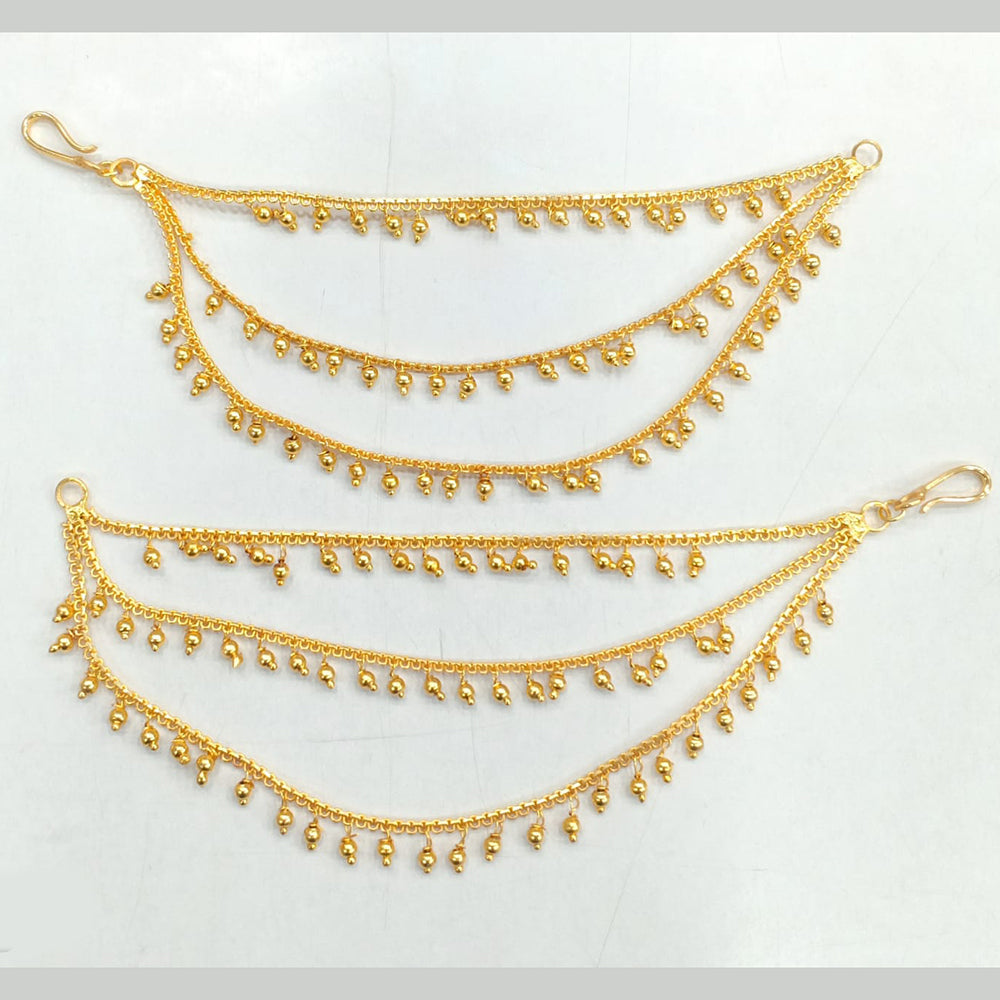 Rajwadi Collection Gold Plated Bridal & Festive Wear Pearl Kanchain