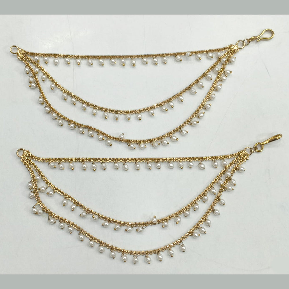 Rajwadi Collection Gold Plated Bridal & Festive Wear Pearl Kanchain