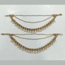 Rajwadi Collection Royal Gold Plated Crytsal And Pearl Kanchain for Weddings & Festivals