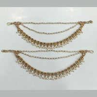 Rajwadi Collection Royal Gold Plated Crytsal And Pearl Kanchain for Weddings & Festivals