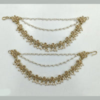 Rajwadi Collection Royal Gold Plated Crytsal And Pearl Kanchain for Weddings & Festivals