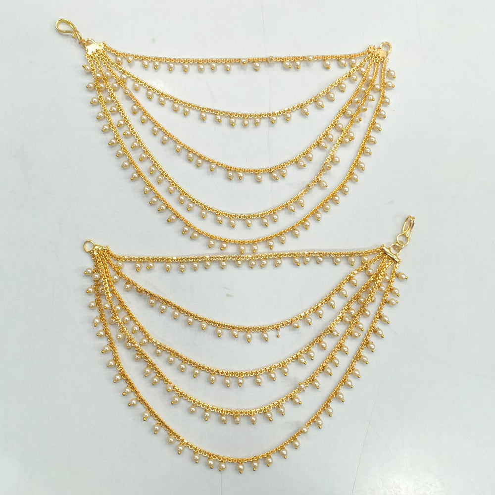 Rajwadi Collection Gold Plated Bridal & Festive Wear Pearl Kanchain