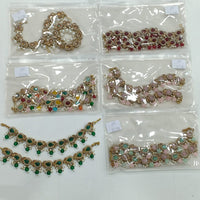 Rajwadi Collection Royal Silver Plated Crytsal And Beads Kanchain for Weddings & Festivals