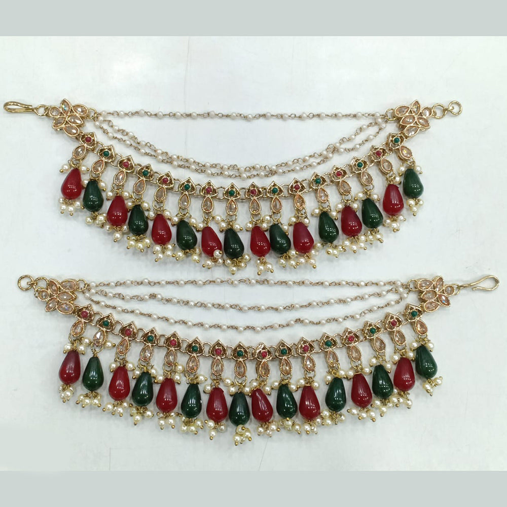 Rajwadi Collection Royal Silver Plated Crytsal And Beads Kanchain for Weddings & Festivals