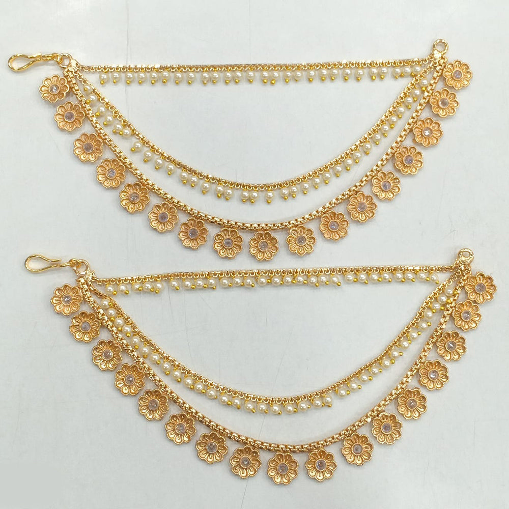 Rajwadi Collection Gold Plated Bridal & Festive Wear Pearl Kanchain