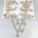 Rajwadi Collection Gold Plated Crystal and Austrian Stone Necklace Set for Women