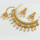 Rajwadi Collection Gold PlatedTraditional Kundan Stone & Pearl Choker Necklace Set
