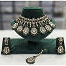 Rajwadi Collection Gold Plated Kundan And Beads Choker Necklace Set