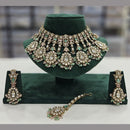Rajwadi Collection Gold Plated Kundan And Beads Choker Necklace Set