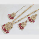 Rajwadi Collection Gold Plated Crystal Stone Pearl And Beads Long Necklace Set