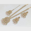 Rajwadi Collection Gold Plated Crystal Stone Pearl And Beads Long Necklace Set