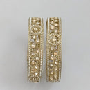 Rajwadi Collection Gold Plated Crystal Stone And Pearl Bangles Set