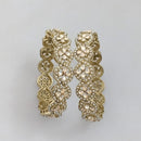 Rajwadi Collection Gold Plated Crystal Stone And Pearl Bangles Set