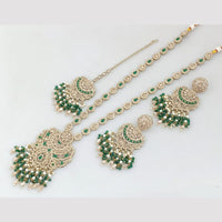 Rajwadi Collection Gold Plated Crystal Stone Pearl And Beads Long Necklace Set