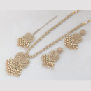 Rajwadi Collection Gold Plated Crystal Stone Pearl And Beads Long Necklace Set