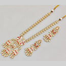 Rajwadi Collection Gold Plated Pota Stone Long Necklace Set