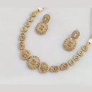 Rajwadi Collection Gold  Plated Crystal Stone And Pearl Necklace Set