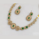 Rajwadi Collection Gold  Plated Crystal Stone And Pearl Necklace Set